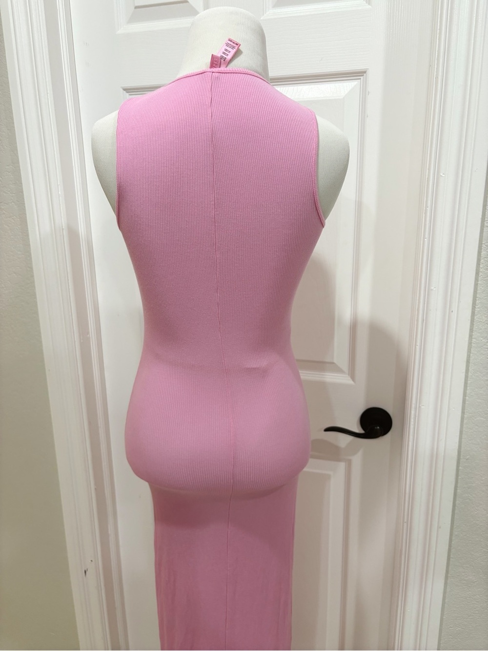 SKIMS Soft Lounge Sleeveless Ribbed Pink Maxi Dress XS - Picture 4 of 5
